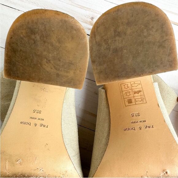 Rag and Bone Leigh Natural Canvas Open Toe Sandal - Picture 11 of 14